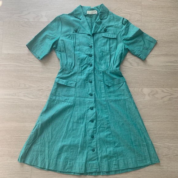 Vintage Other - Vintage 1940s Girl Scout Uniform Green Dress